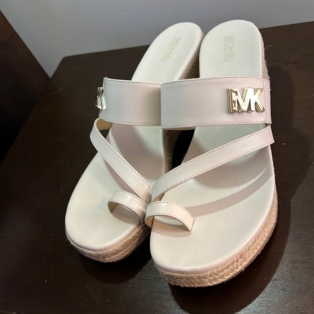 Cream Michael Kors platform wedges size 11. Worn twice.